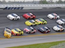 A 10-car accident on the final lap of the race was started when Jamie McMurray was spun in Turn 4. Credit: John Harrelson/Getty Images for NASCAR